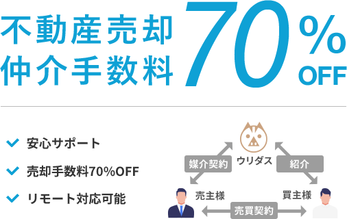不動産売却・仲介手数料70％OFF